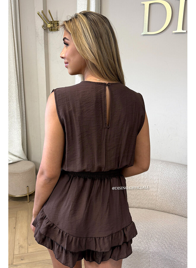 CHOCO - 'KATIE PLAYSUIT' - VACAY MOOD RUFFLE PLAYSUIT