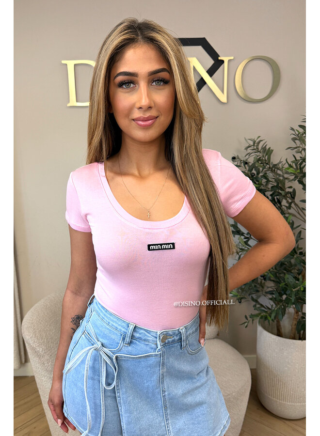 PINK - 'MIOMIO ROUND NECK TOP' - INSPIRED BASIC TOP
