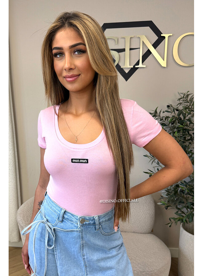 PINK - 'MIOMIO ROUND NECK TOP' - INSPIRED BASIC TOP