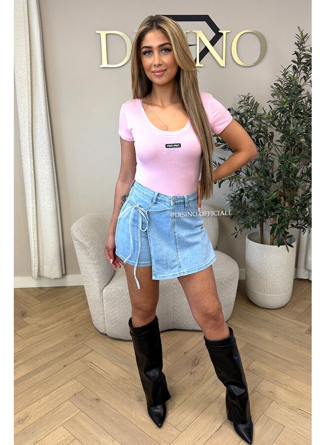 PINK - 'MIOMIO ROUND NECK TOP' - INSPIRED BASIC TOP