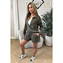 ARMY GREEN - 'CANDICE SET' - INSPIRED COMFY SHORT + VEST SET