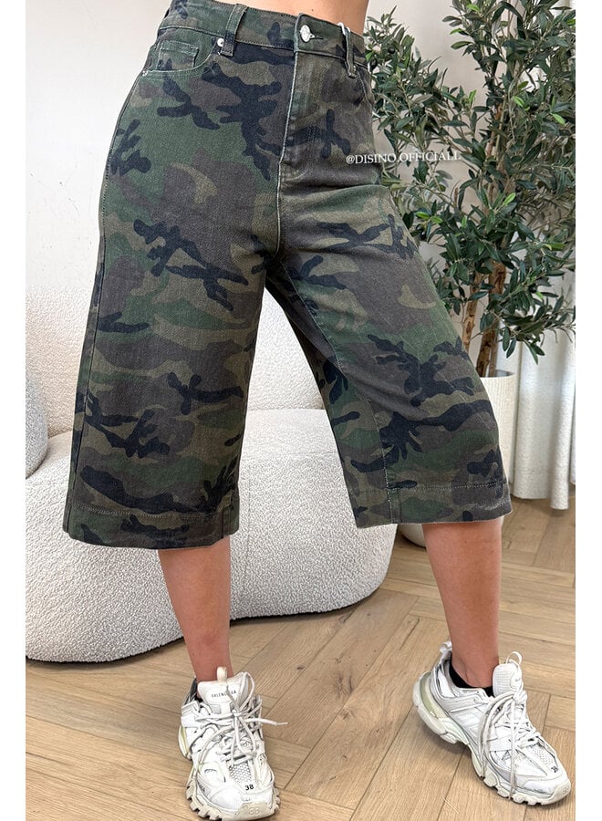CAMO - 'INDY JORT' - STRETCH ARMY PRINT JORT