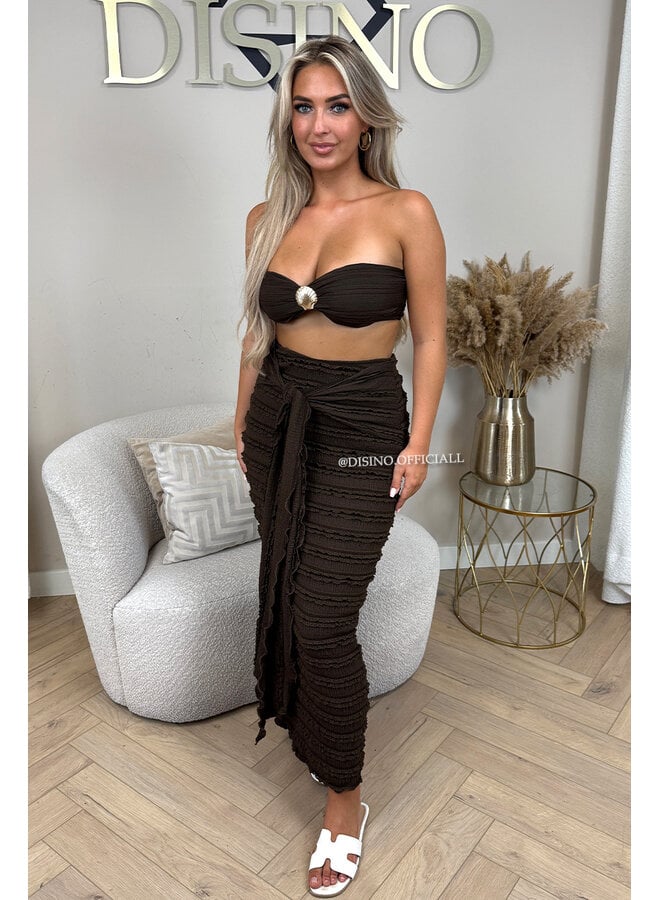 CHOCO - 'ISLA IBIZA SET' - CROCHET BEACH TOP + SKIRT SET