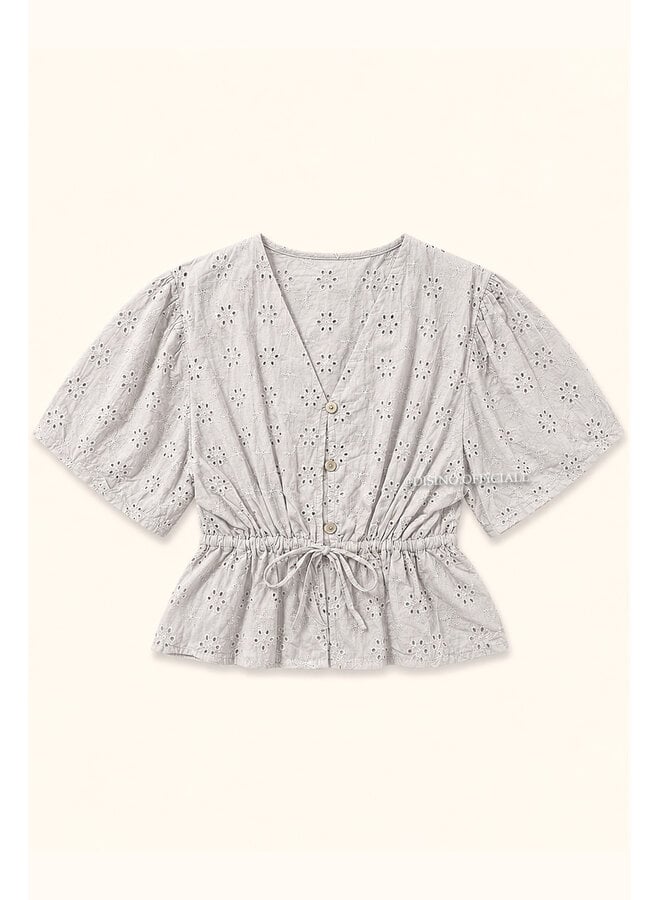 SAND - 'ROSALYN TOP' - CROCHET LACE SUMMER TOP