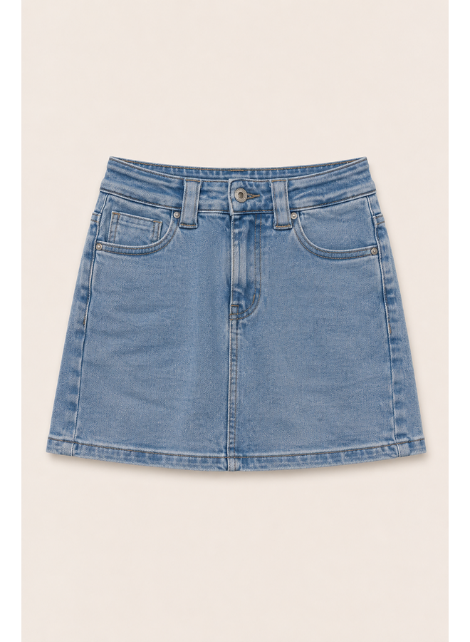 BLUE - 'SANNE SKORT' - SUPERR STRETCH DENIM SKIRT (SHORT INSIDE)