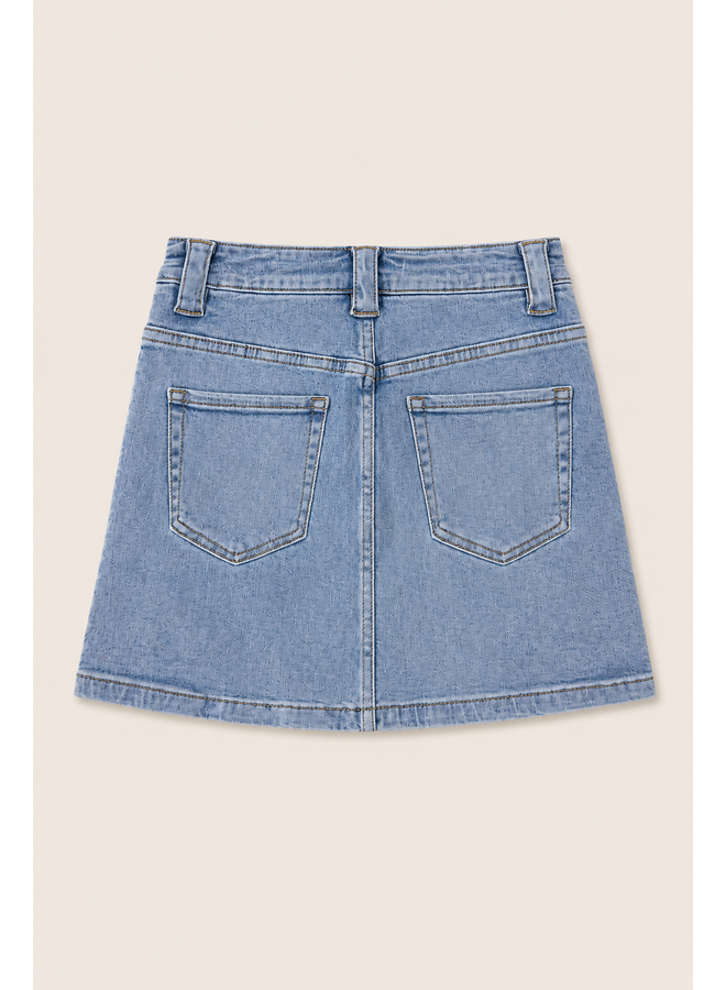 BLUE - 'SANNE SKORT' - SUPERR STRETCH DENIM SKIRT (SHORT INSIDE)