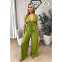 LIME GREEN - 'DELANI SET' - COASTAL CHIC SUMMER TOP + PANTS SET