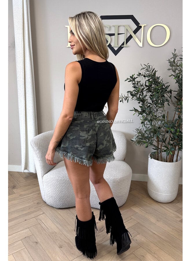 BLACK - 'GRACE TOP' - STUDS HALTER TOP