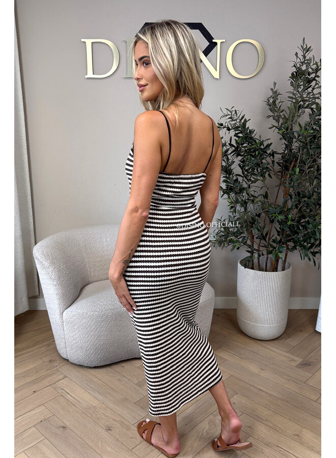 CHOCO - 'MARINA  DRESS' - STRETCH STRIPED SUMMER DRESS