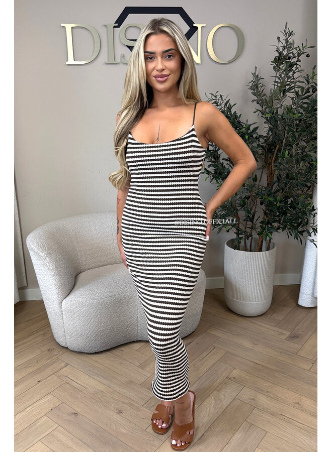 CHOCO - 'MARINA  DRESS' - STRETCH STRIPED SUMMER DRESS
