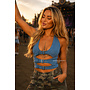 BLUE - 'MINKA FESTIVAL TOP' - FESTIVAL DENIM TOP