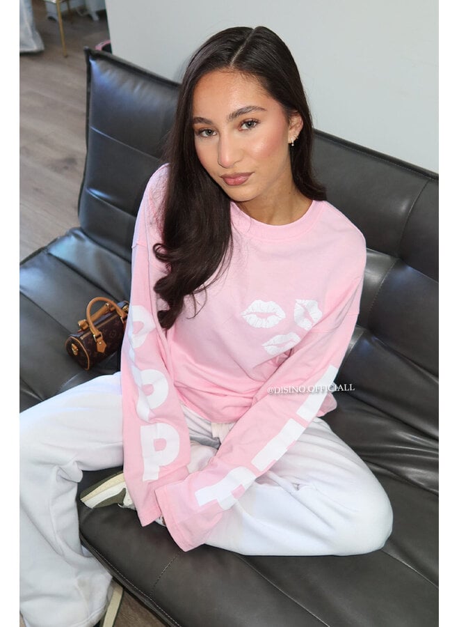 PINK - 'PPP LONGSLEEVE' - OVERSIZED PRIORITY LONGSLEEVE TEE