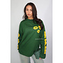 GREEN - 'PPP LONGSLEEVE' - OVERSIZED PRIORITY LONGSLEEVE TEE