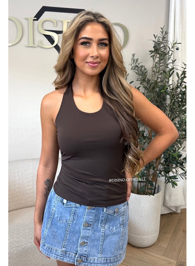 CHOCO - 'ELISA TOP' - OPEN BACK HALTER TOP