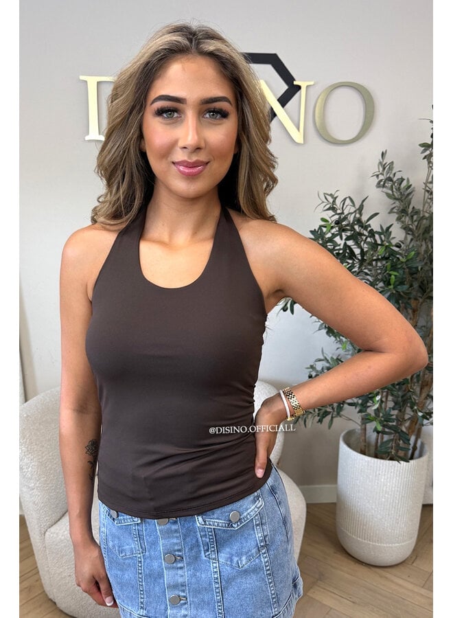 CHOCO - 'ELISA TOP' - OPEN BACK HALTER TOP
