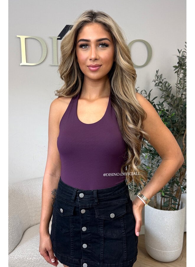 PLUM - 'ELISA TOP' - OPEN BACK HALTER TOP