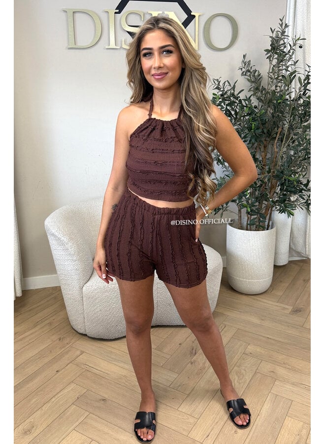 CHOCO - 'AVA SET' - SUMMER CROCHET TOP + SHORT SET