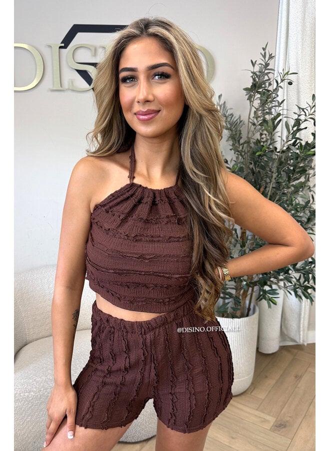 CHOCO - 'AVA SET' - SUMMER CROCHET TOP + SHORT SET