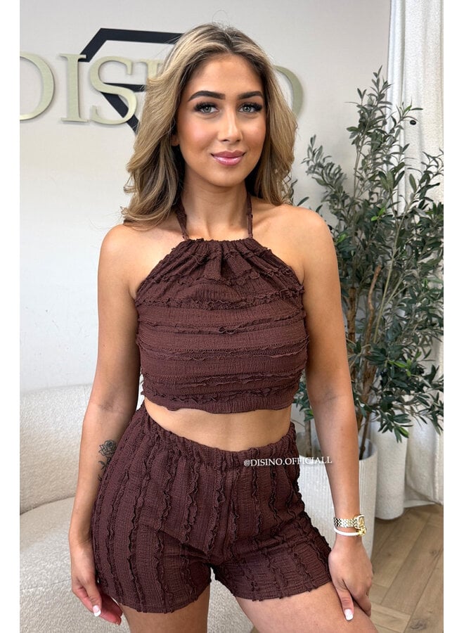 CHOCO - 'AVA SET' - SUMMER CROCHET TOP + SHORT SET