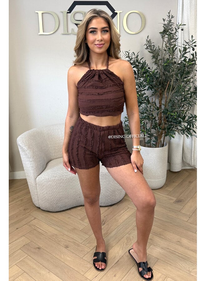 CHOCO - 'AVA SET' - SUMMER CROCHET TOP + SHORT SET