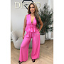 CANDY PINK - 'DELANI SET' - COASTAL CHIC SUMMER TOP + PANTS SET