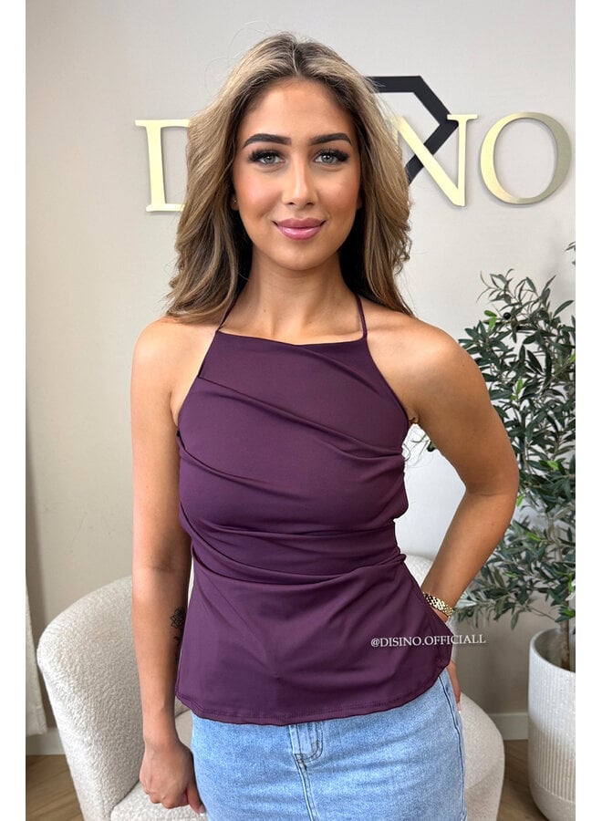 PLUM - 'TARA TOP' - CLASSY OPEN BACK TOP