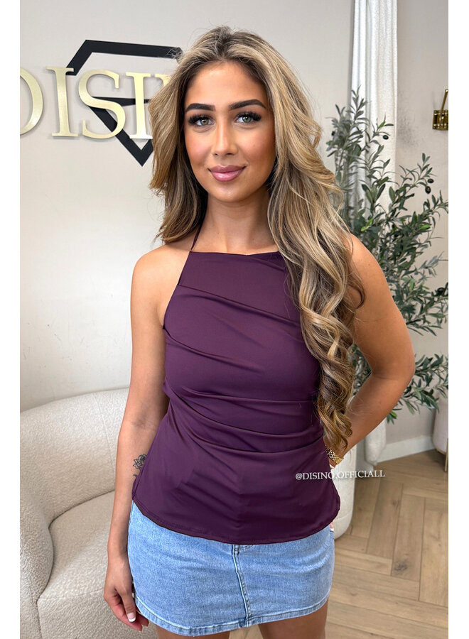 PLUM - 'TARA TOP' - CLASSY OPEN BACK TOP