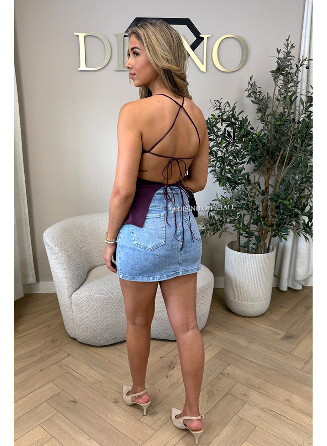 PLUM - 'TARA TOP' - CLASSY OPEN BACK TOP