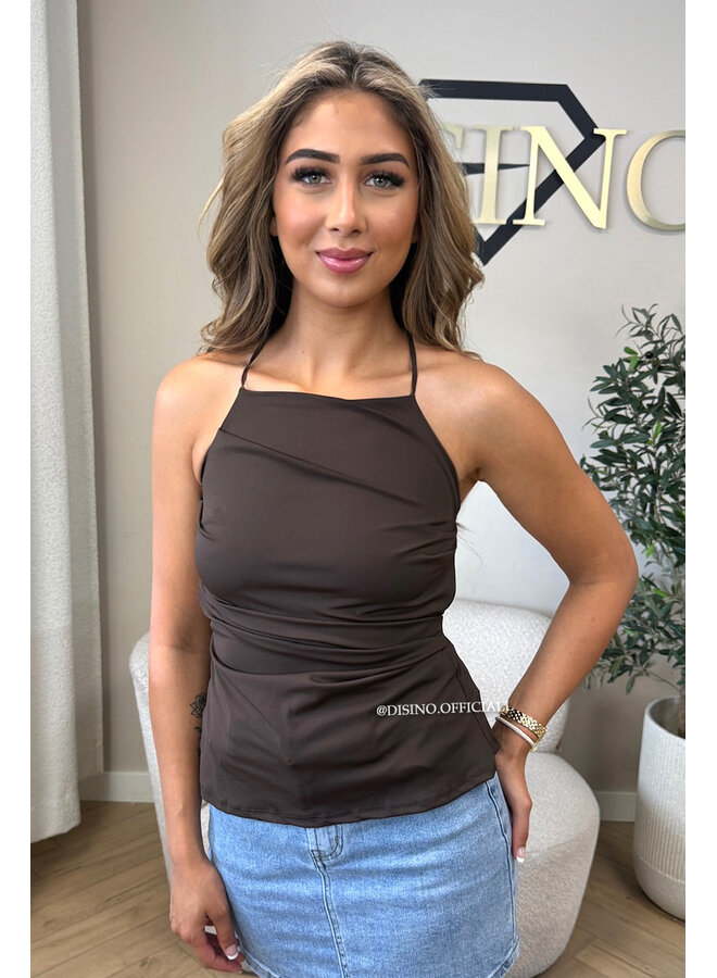 CHOCO - 'TARA TOP' - CLASSY OPEN BACK TOP