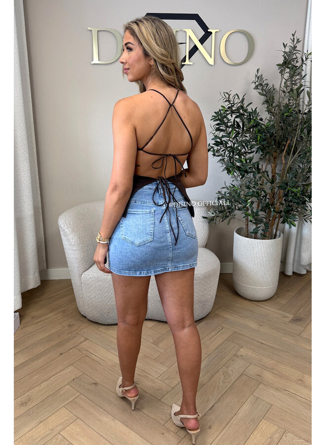 CHOCO - 'TARA TOP' - CLASSY OPEN BACK TOP