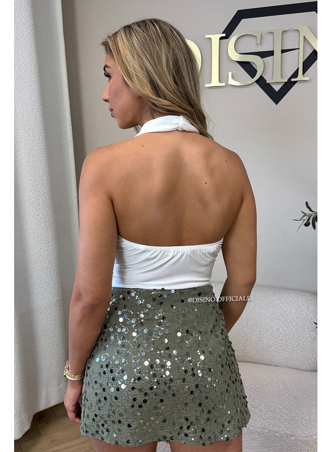 WHITE - 'LOLA BODY' - WATERFALL OPEN BACK BODYSUIT