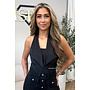 BLACK - 'LOLA BODY' - WATERFALL OPEN BACK BODYSUIT