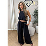 BLACK - 'ALARA SET' - SUMMER ESCAPE OPEN BACK TOP + PANTS SET