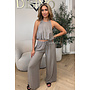 TAUPE - 'ALARA SET' - SUMMER ESCAPE OPEN BACK TOP + PANTS SET