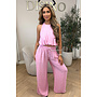 PINK - 'ALARA SET' - SUMMER ESCAPE OPEN BACK TOP + PANTS SET