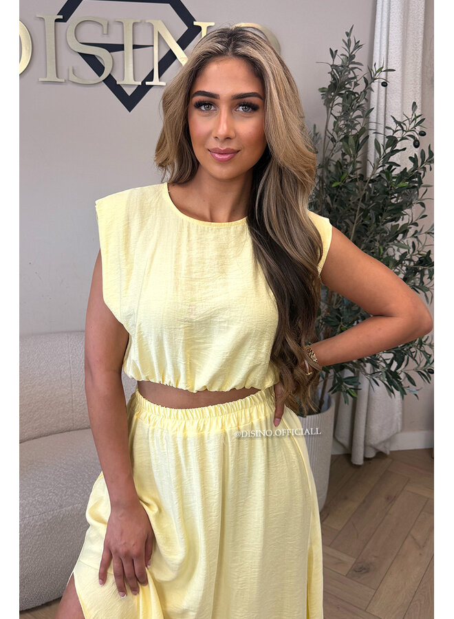 YELLOW - 'INEZ SET' - MIDNIGHT OASIS MAXI SKIRT + TOP SET