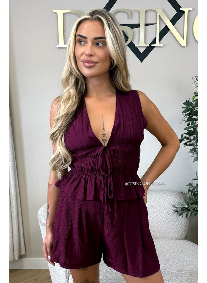 CHERRY - 'DELANI SHORT SET' - COASTAL CHIC SUMMER TOP + SHORT SET