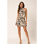 BLACK - 'NOÉ ZEBRA PLAYSUIT' - HALTER RUFFLE PLAYSUIT