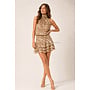 NUDE - 'NOÉ ZEBRA PLAYSUIT' - HALTER RUFFLE PLAYSUIT