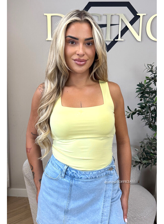 BUTTER YELLOW - 'NOVA BASIC TOP' - SEAMLESS HEMD TOP