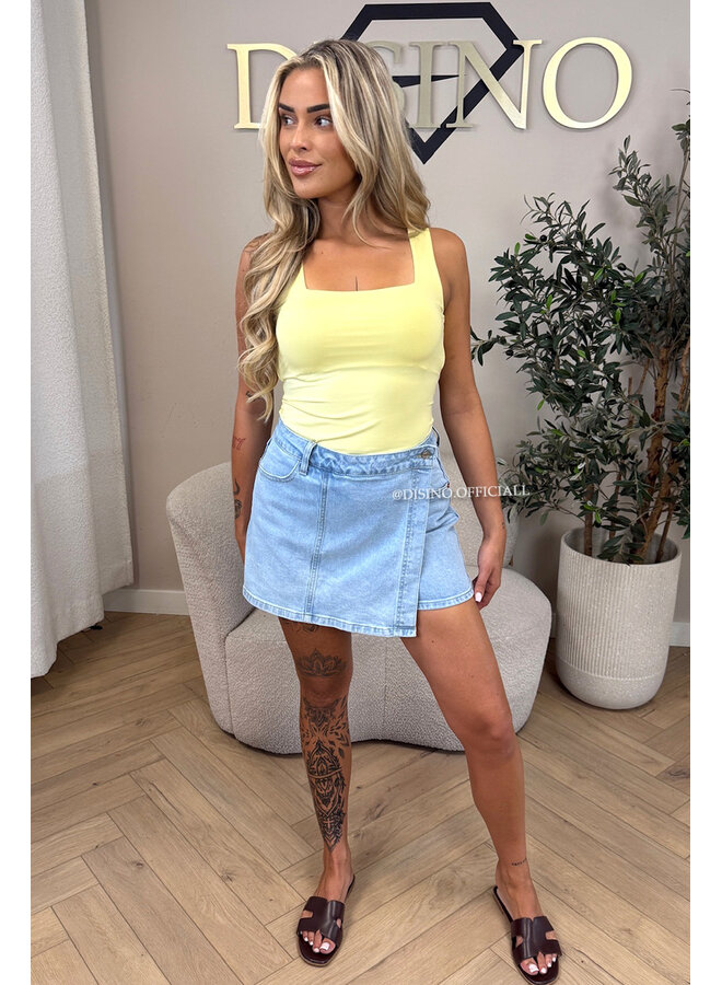 BUTTER YELLOW - 'NOVA BASIC TOP' - SEAMLESS HEMD TOP