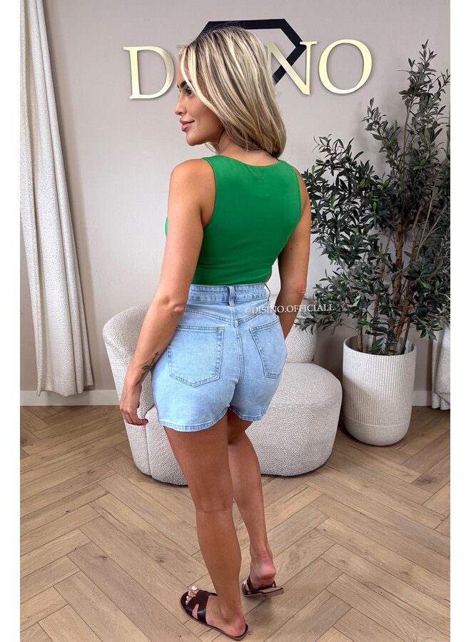 GREEN - 'NOVA BASIC TOP' - SEAMLESS HEMD TOP