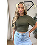 ARMY GREEN - 'NOAMI TOP' - PREMIUM QUALITY SNATCHED TEE