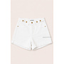 WHITE - 'LEXIE SHORTS' - WAIST DETAIL PERFECT STRETCH DENIM SHORTS