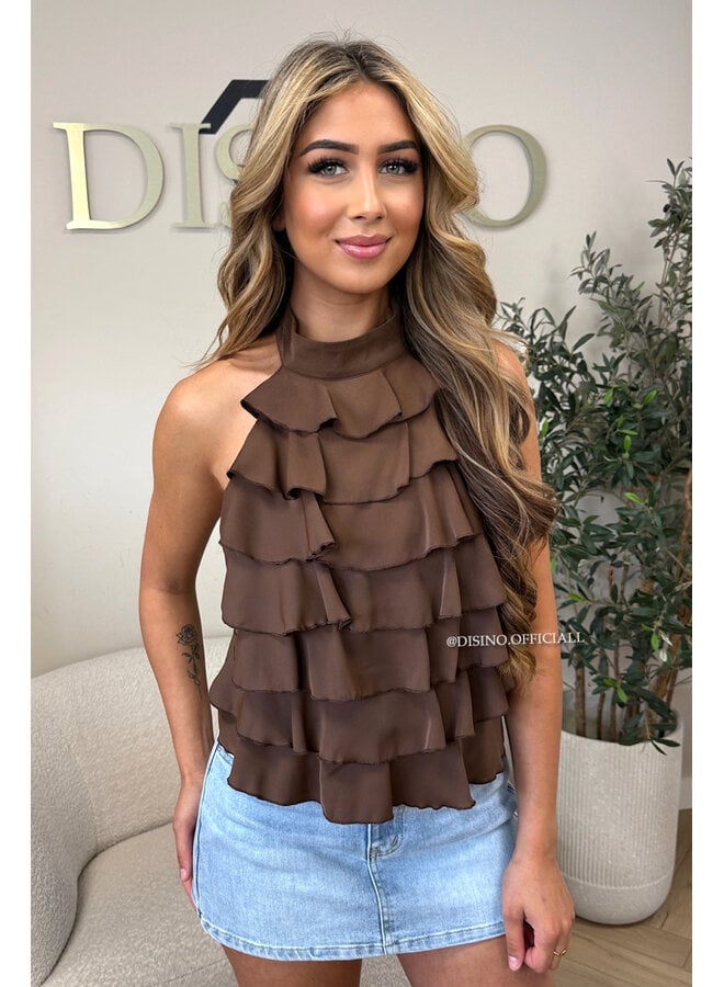 CHOCO - 'MIRAI TOP' - CUTE OPEN BACK RUFFLE TOP