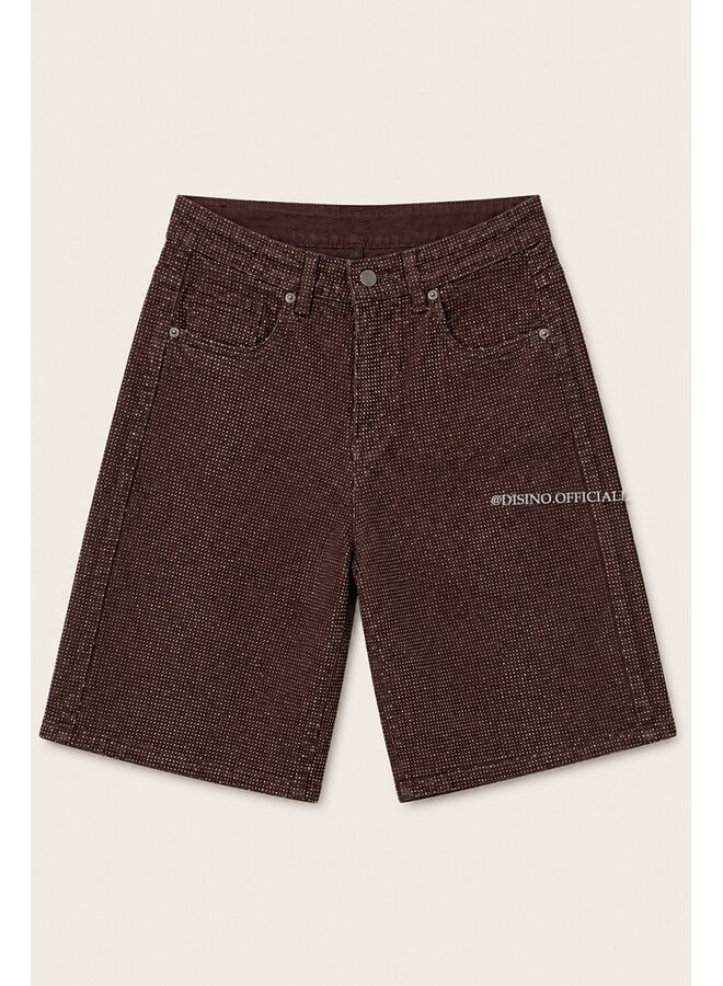 CHOCO - 'CELINA DIAMONDS JORT' - EXCLUSIVE STRETCH BERMUDA SHORTS