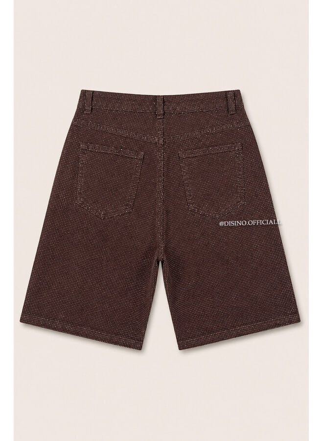 CHOCO - 'CELINA DIAMONDS JORT' - EXCLUSIVE STRETCH BERMUDA SHORTS