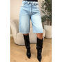 LIGHT BLUE - 'LAUREN JORT' - STRETCH FOLDED WAISTBAND JORT