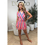 FUCHSIA - 'MISSONI PLAYSUIT' - INSPIRED ZIGZAG RUFFLE PLAYSUIT