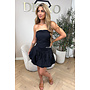 BLACK - 'NOVELLA DRESS' - BALLOON SKIRT STRAPLESS DRESS